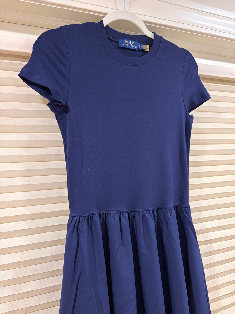 🔥CLEARANCE🔥 NWOT Ralph Lauren Navy Short-Sleeve Cotton T-shirt Midi Dress, Size - Picture 4 of 10